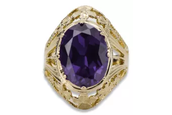 Ring Vintage Jewlery Alexandrite 8K κίτρινο χρυσό vrc031x-ax Art Deco